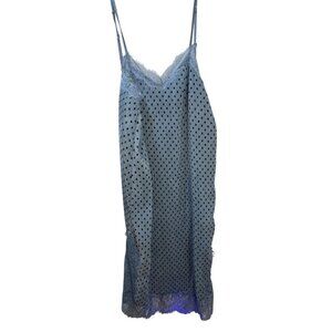 Free People Lace &‎ Polka Dot Slip Dress Size 8 Blue